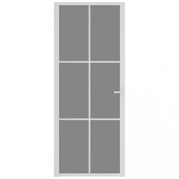 fehér ESG üveg és alumínium beltéri ajtó 83 x 201,5 cm