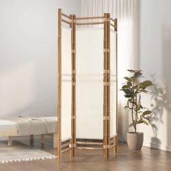   3 paneles összecsukható bambusz és vászon térelválasztó 120 cm