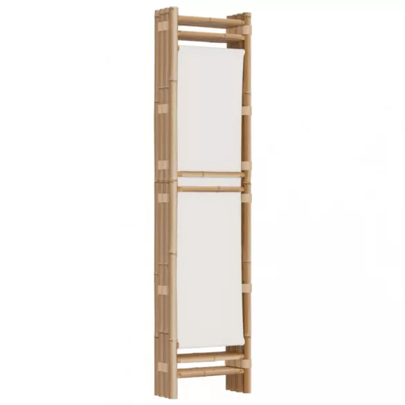 4 paneles összecsukható bambusz és vászon térelválasztó 160 cm