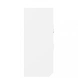 fehér szerelt fa és acél kulcsszekrény 40 x 8,5 x 20 cm