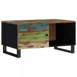 tömör újrahasznosított és szerelt fa dohányzóasztal 80x50x40 cm