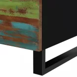 tömör újrahasznosított és szerelt fa dohányzóasztal 80x50x40 cm