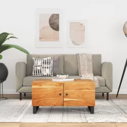   tömör akácfa és szerelt fa dohányzóasztal 80 x 50 x 40 cm
