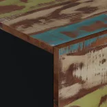 tömör újrahasznosított és szerelt fa dohányzóasztal 80x50x40 cm