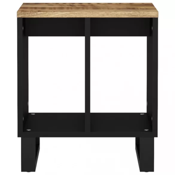 tömör mangófa és szerelt fa kisasztal 40 x 31 x 46 cm