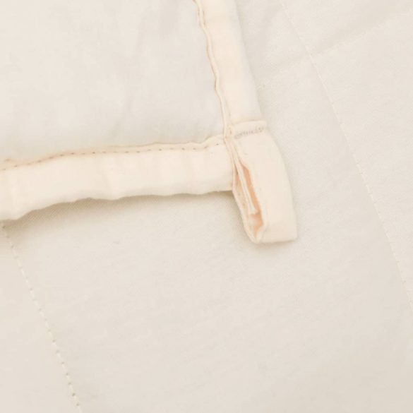 világos krémszínű szövet súlyozott takaró 120 x 180 cm 5 kg