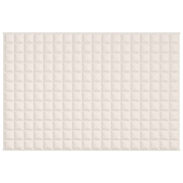 világos krémszínű szövet súlyozott takaró 120 x 180 cm 9 kg