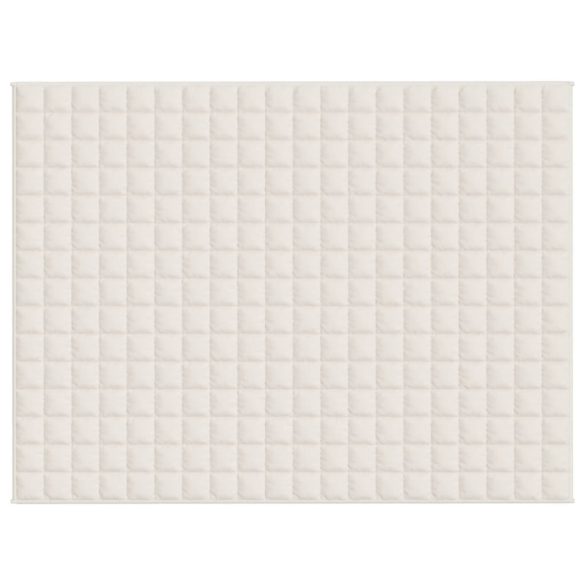 világos krémszínű szövet súlyozott takaró 150 x 200 cm 7 kg