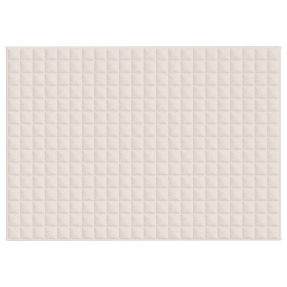 világos krémszínű szövet súlyozott takaró 155 x 220 cm 7 kg