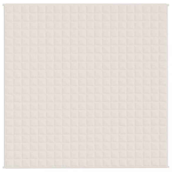 világos krémszínű szövet súlyozott takaró 200 x 200 cm 9 kg