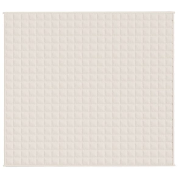 világos krémszínű szövet súlyozott takaró 200 x 225 cm 13 kg