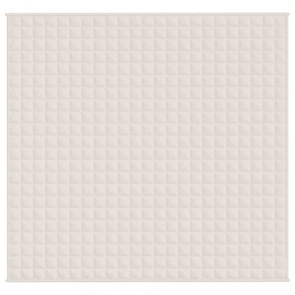 világos krémszínű szövet súlyozott takaró 220 x 235 cm 15 kg