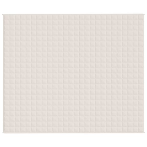 világos krémszínű szövet súlyozott takaró 220 x 260 cm 11 kg