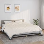 világos krémszínű szövet súlyozott takaró 235 x 290 cm 11 kg