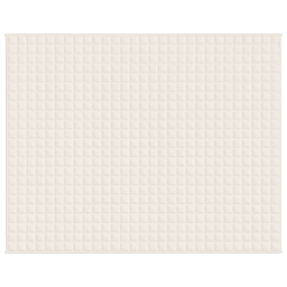 világos krémszínű szövet súlyozott takaró 235 x 290 cm 15 kg