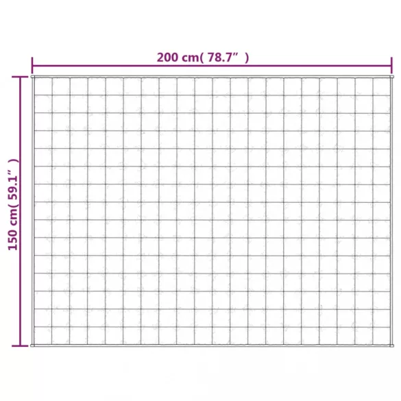 szürke szövet súlyozott takaró 150 x 200 cm 7 kg
