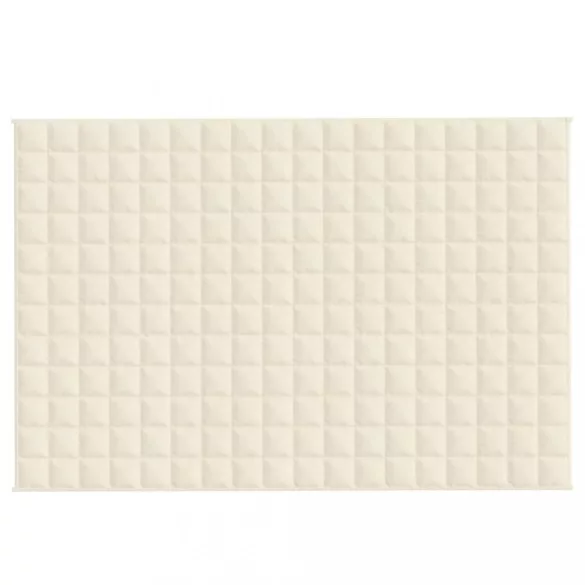 világos krémszínű szövet súlyozott takaró 120 x 180 cm 9 kg