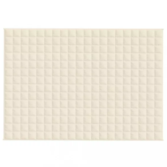 világos krémszínű szövet súlyozott takaró 138 x 200 cm 6 kg