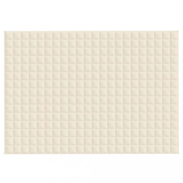 világos krémszínű szövet súlyozott takaró 155 x 220 cm 11 kg