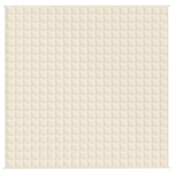 világos krémszínű szövet súlyozott takaró 200 x 200 cm 13 kg