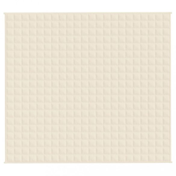 világos krémszínű szövet súlyozott takaró 200 x 225 cm 13 kg