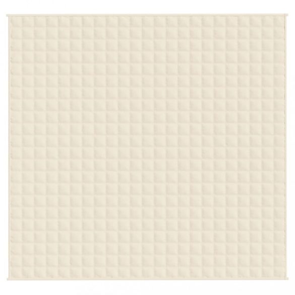 világos krémszínű szövet súlyozott takaró 220 x 235 cm 11 kg