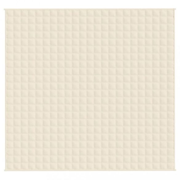 világos krémszínű szövet súlyozott takaró 220 x 235 cm 15 kg