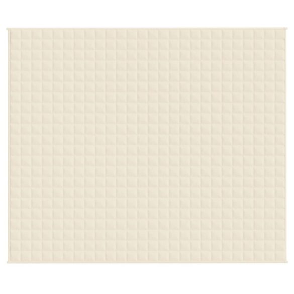 világos krémszínű szövet súlyozott takaró 220 x 260 cm 11 kg