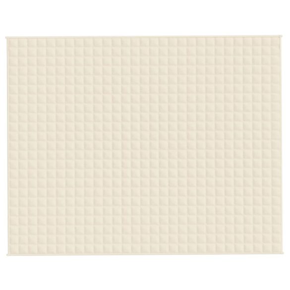 világos krémszínű szövet súlyozott takaró 235 x 290 cm 15 kg