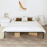 fekete fém ágykeret 180 x 200 cm