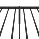 fekete fém ágykeret fejtámlával 90 x 200 cm