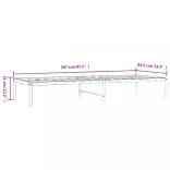 fehér fém ágykeret 80x200 cm