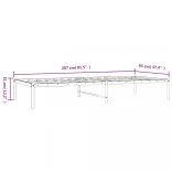 fehér fém ágykeret 90x200 cm