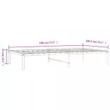 fehér fém ágykeret 100x190 cm