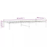 fehér fém ágykeret 100x200 cm