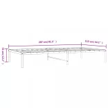 fehér fém ágykeret 107x203 cm