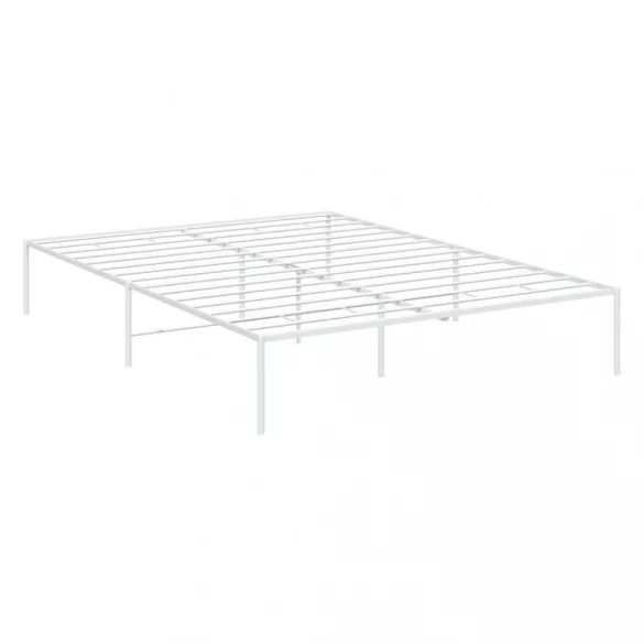 fehér fém ágykeret 150 x 200 cm