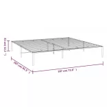 fehér fém ágykeret 180 x 200 cm