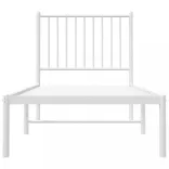 fehér fém ágykeret matrac nélkül fejtámlával 180 x 200 cm