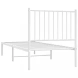 fehér fém ágykeret matrac nélkül fejtámlával 180 x 200 cm