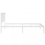 fehér fém ágykeret fejtámlával 100x190 cm