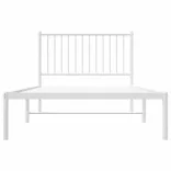 fehér fém ágykeret fejtámlával 100x200 cm