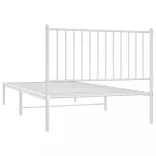 fehér fém ágykeret fejtámlával 100x200 cm
