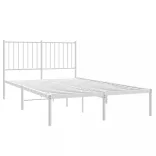 fehér fém ágykeret fejtámlával 120x190 cm