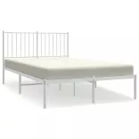 fehér fém ágykeret fejtámlával 120 x 200 cm