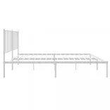 fehér fém ágykeret fejtámlával 135 x 190 cm