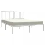 fehér fém ágykeret fejtámlával 140 x 200 cm