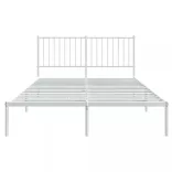 fehér fém ágykeret fejtámlával 140 x 200 cm