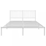 fehér fém ágykeret fejtámlával 160 x 200 cm