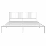 fehér fém ágykeret fejtámlával 183 x 213 cm